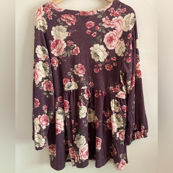 Torrid Crinkle Gauze Floral Babydoll Tunic Top 2X Boho NWT - Picture 12 of 12